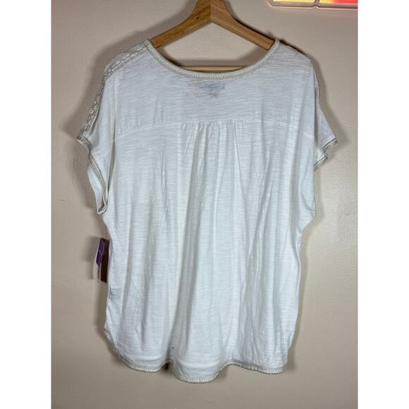 NEW Westbound Women Plus Top Size 100% Cotton Slub Knit Boxy Cottage Boho 2X - Picture 6 of 7